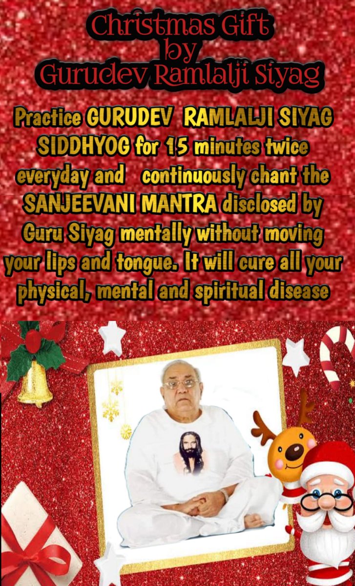 Forever reflecting on the meaning of life? In a constant zen-like state? Can often be found crossed-legged with their eyes closed? Practice Gurudev Ramlalji Siyag Siddhyog this Christmas#happyandmerrychristmasday#happyandmerrychristmasday #happyandmerrychristmasday