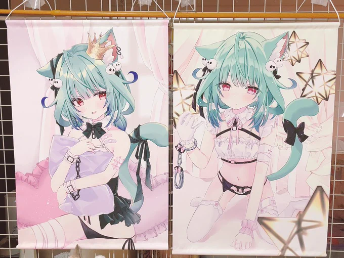 コミケで出すタペストリー届いたんだけど今回もとっても好みな色だしとっても綺麗で嬉しい～見て見てっ🥰🌟 