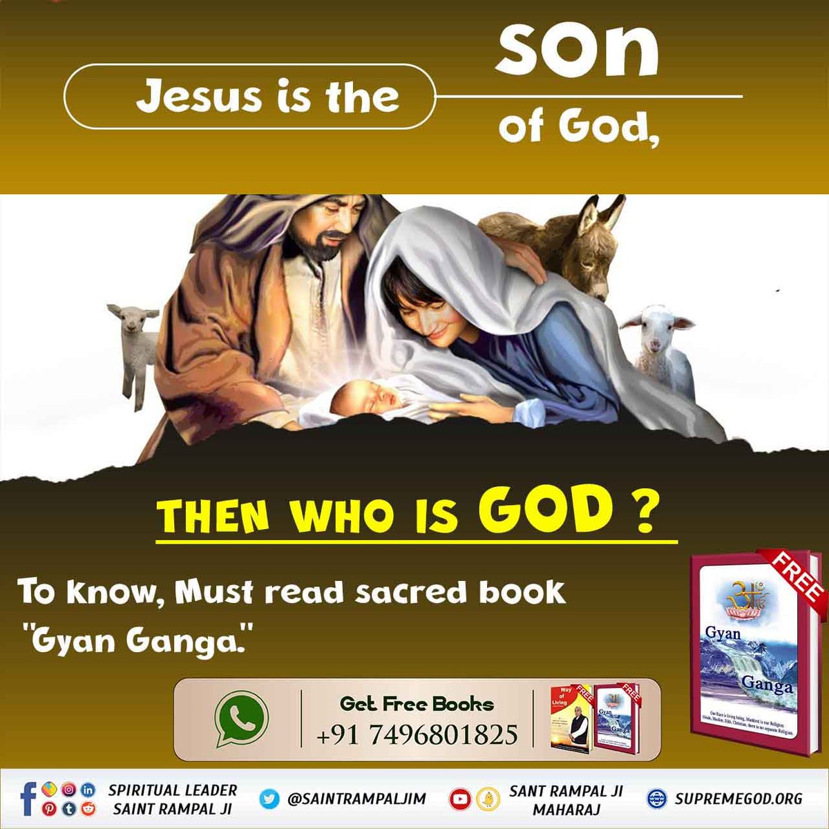 #BibleFactsOnChristmas
Jesus was son of God .
The Supreme God is more greater and powerful than Jesus.
Jesus alarmed that One who will the Greatest around the world but I am not even the dust of his feet.plz Visit Satlok Ashram Youtube chanel.
