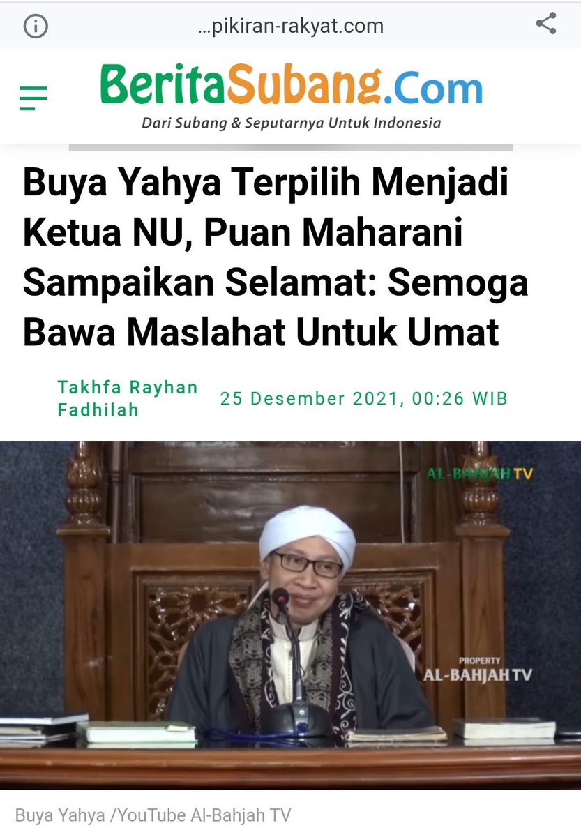Maaf meluruskan, kakak wartawan. Jadi yang benar itu Yahya Waloni. 😅