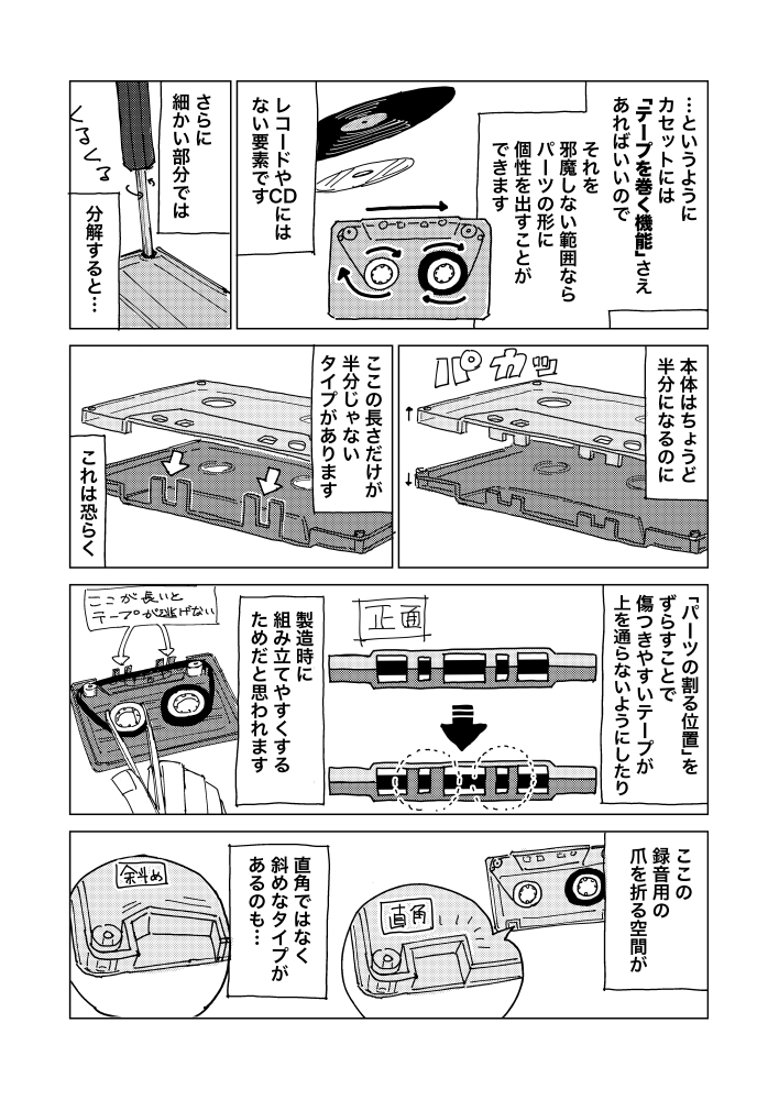 カセットテープの研究②「パーツ」 