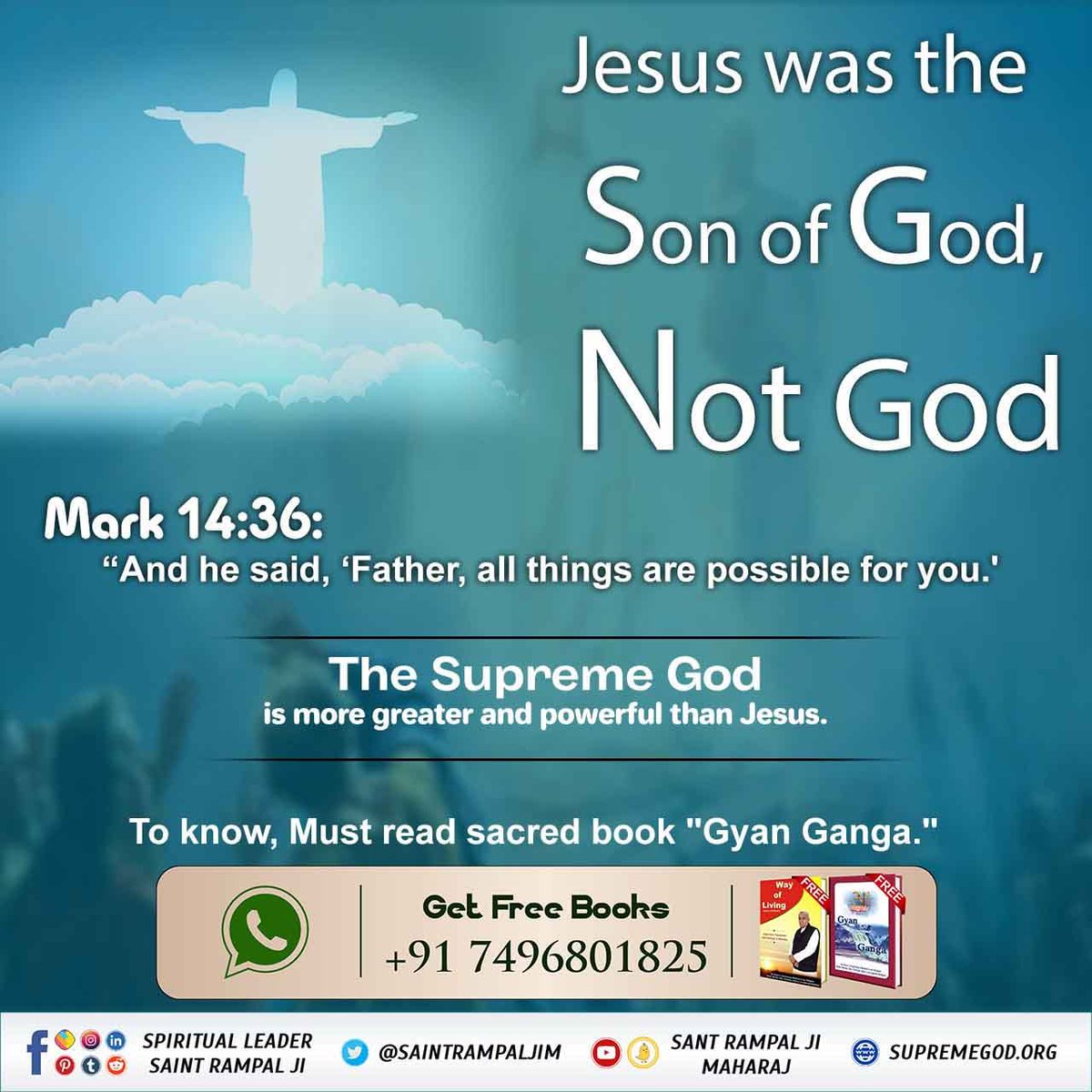 Suman23456's tweet photo. #BibleFactsOnChristmas
Jesus is not GOD, he is the son of GOD 
JOHN 8:42 Jesus said to them,
"If God were your Father, you would love me, for I have come here from God. I have not come on my own; God sent me.
 https://t.co/4pGVMZygRa