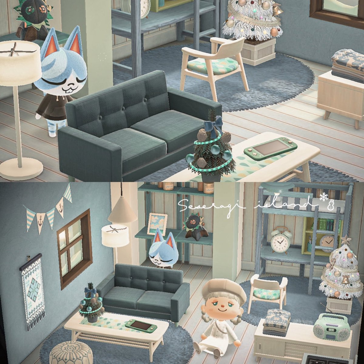 seseragidomori's tweet photo. ジンペイのおうちリフォーム
青を基調とした子供部屋

#あつ森写真部 https://t.co/raR5alFDRM