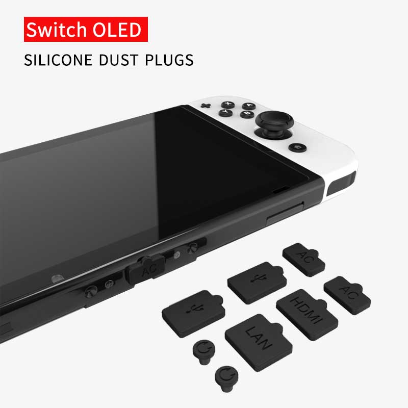 Aolion10's tweet photo. Dust Plugs For N-Switch OLED 

It can effectively prevent dust into it, protect your N-Switch Oled console；Easy to install；Environment friendly material, soft and wear-resistant，will not cause wear to the console.

#aolion #nintendoswitch #nintendo #SwitchOLED   #dustplugs https://t.co/eLWeNF07xQ