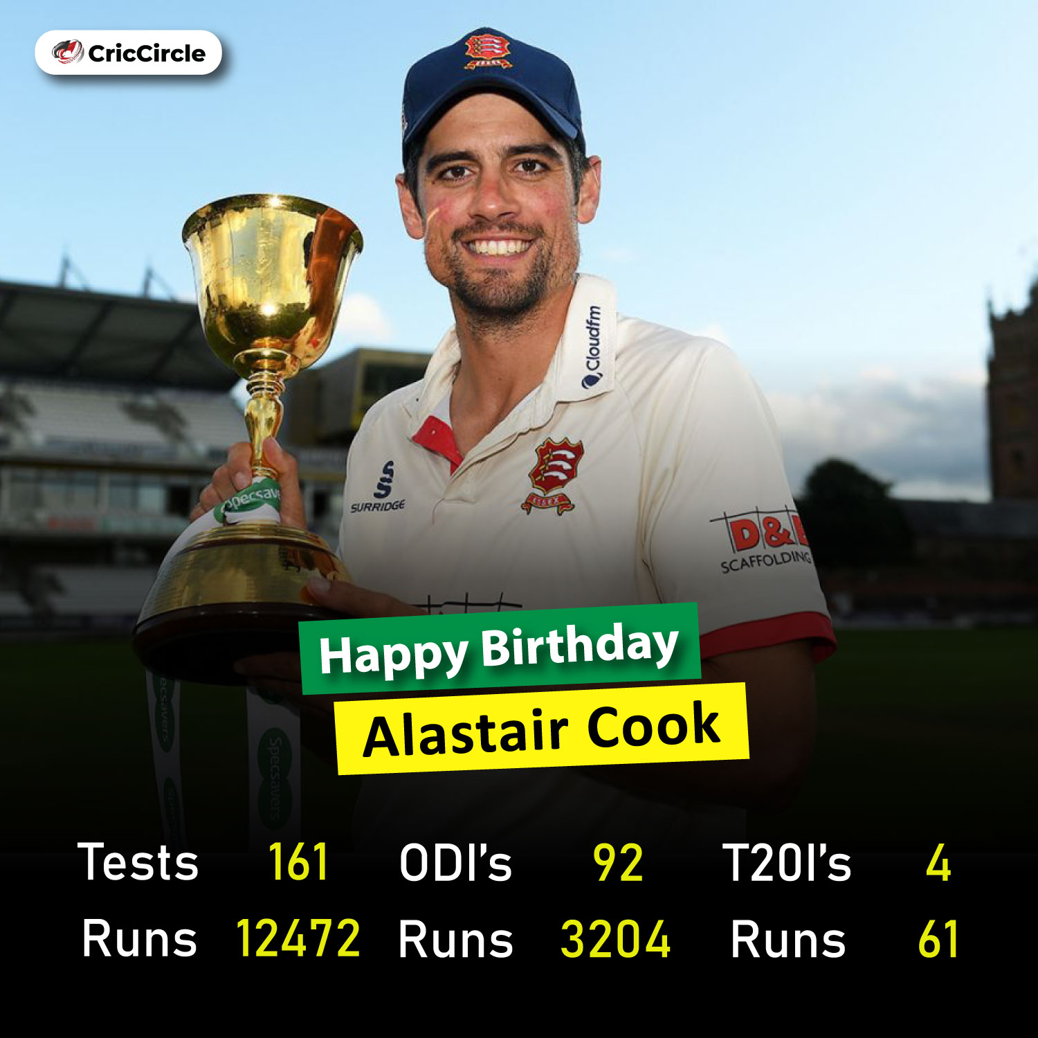 Happy Birthday Alastair Cook       