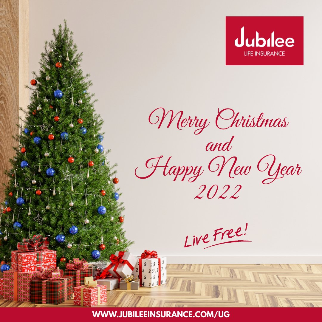 JubileeInsUG's tweet photo. We wish you a joyful Christmas and happy new year 2022.
#MerryChristmas #LiveFree #JubileeLifeInsuranceUG https://t.co/XGNaK6vUs0