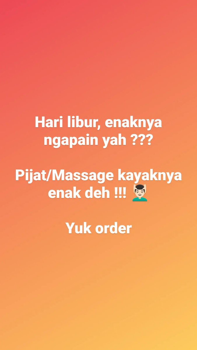 pijatid's tweet photo. #pijatid #pijat #pijatindonesia #pijatpria #pijatpanggilan #pijatmurah #pijatcowok #pijatlaki #pijatlakilaki #pijatenak #pijatmakassar #pijatmks #massagemakassar #massagemurah #massage #murah #makassar #mks https://t.co/Als72B06Tp