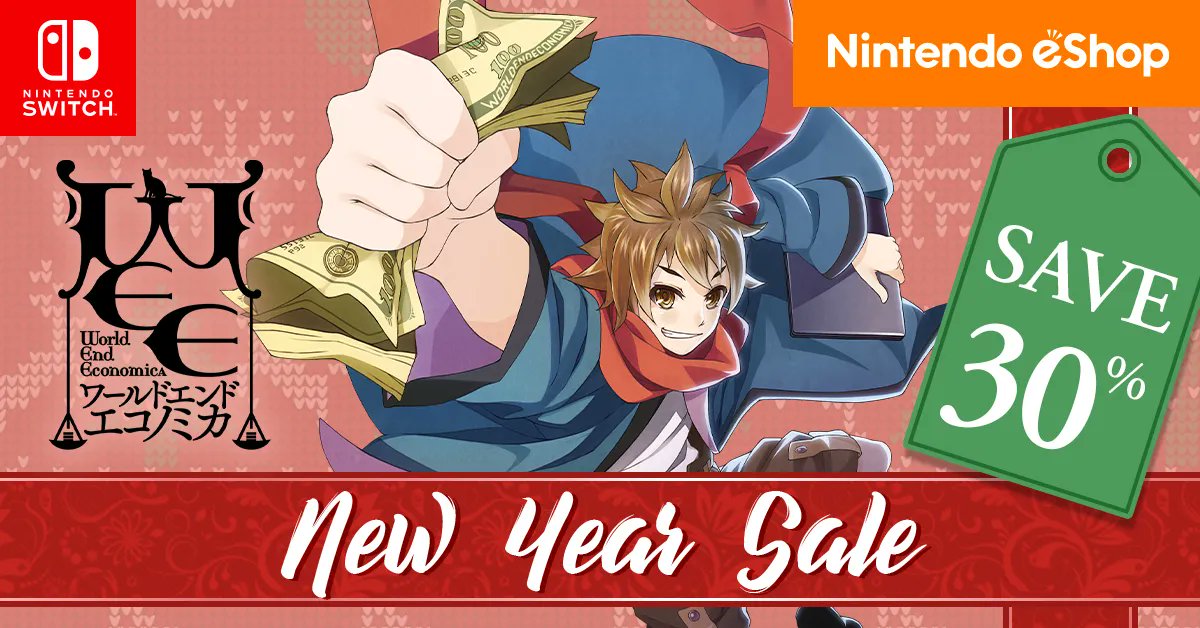 SekaiGames_'s tweet photo. Save up during the #NewYearSale on @Nintendo eShop Japan!

Clea https://t.co/fzzJlqB3FI 30% off
A Magical High School Girl https://t.co/M7uUFFbTM2 50% off
fault - milestone one https://t.co/M4CCPEzCxa 40% off
WORLD END ECONOMiCA ~complete~ https://t.co/7uHjwwHE52 30% off https://t.co/dBBjam9a4J