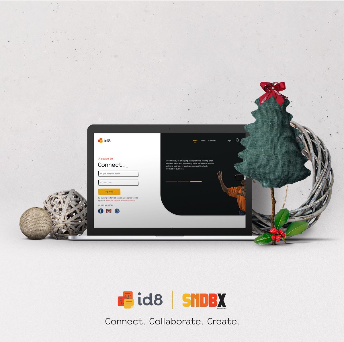 It is impossible to ignore the chaos &amp; fear that came with this year. However, one thing remains true, we would have not done it without YOU. Thank you for sharing the year with us. Happy holidays to you and yours, from everyone here at the #id8Space family. #SeasonsGreetings