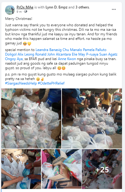 proimae's tweet image. Update ‼️

Merry Christmas and thank you sa lahat ng nag donate. May God Bless ya&apos;ll 🙏💛

#OdettePHRelief #OdettePH  #siargaoneedshelp