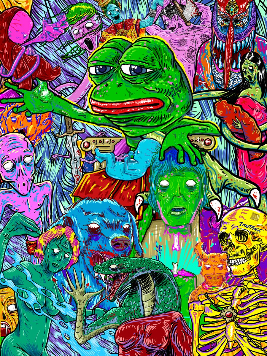 "THAIGHOST, The Epic No.2 - PEPE the King"
This is the World's first PEPE who are the king among THAI-GHOST, The unique mixed of ghost from Thailand!
Dimension : 3000 x 4000px
Available Now on 
@withFND
 
foundation.app/@taitern/~/123…

<a href="/jaggedsoft/">jagged</a>
 #FrogFam #pepethefrog #PEPEnft #Pepe