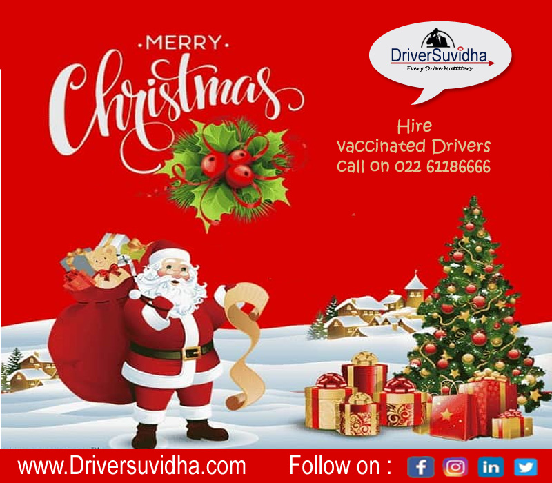 DriverSuvidha's tweet photo. Wishes you,
Merry Christmas to all from Driver Suvidha parivaar.
Hire vaccinated drivers.
Call on 02261186666
#christmas2021 #christmastree #christmastime #Christmas #driversuvidha #driverservice #driverserviceinmumbai #ChristmasEve https://t.co/evrG35Q60p