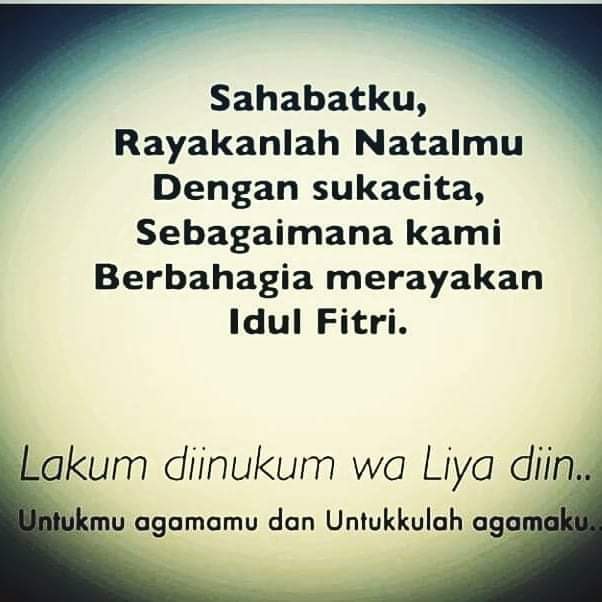 TwitnyaV's tweet photo. Selamat merayakan hari Natal utk teman2 nasraniku.. Semoga damai di hati dan dunia. https://t.co/hBaqYwrVHb
