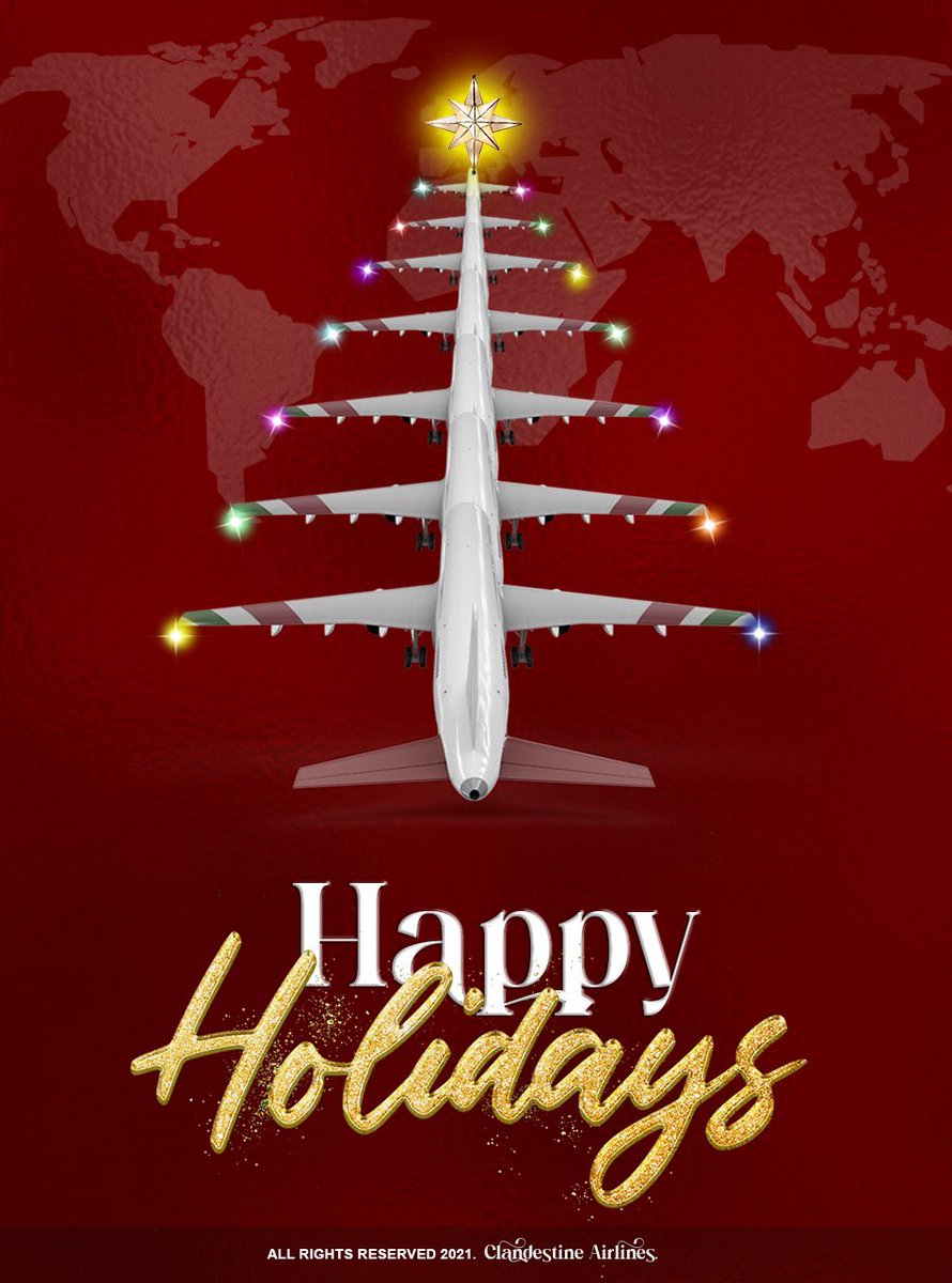 CDAIRLINES's tweet photo. ㅤㅤ

        The  Spirit  of  CHRISTMAS
        is about Giving and Family ;
        🎁  HAPPY  HOLIDAYS  🎁
        from  Clandestine  Airlines ,
        your   family   in   the   skies

ㅤㅤ https://t.co/qyPNpz0wrI