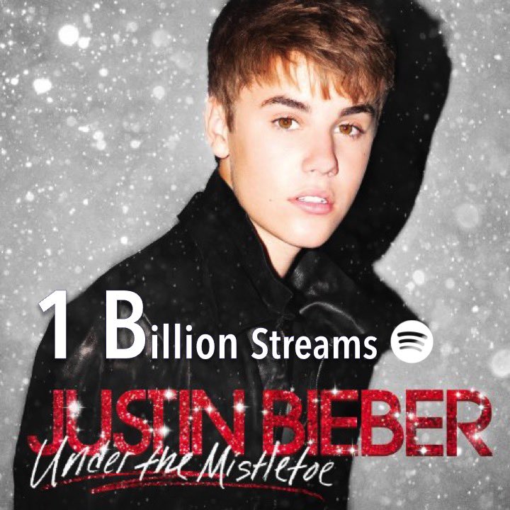jbieb1st's tweet photo. World Music Awards ประกาศว่าคริสต์มาสอัลบั้ม “Under the Mistletoe” ของจัสตินมียอดสตรีมบน Spotify ทะลุ 1 พันล้านครั้งแล้วครับ ซึ่งจัดว่าเป็นอัลบั้มที่ 6 ของเจ้าตัวที่มียอดสตรีมสูงจนสามารถแตะ Milestone ได้! 🎉💖 https://t.co/2Jrz9asbCb
