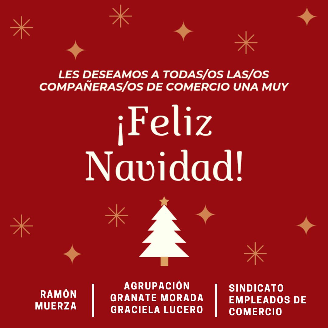 Les deseo una muy feliz navidad para ustedes y sus familias !🎄🎉

#AgrupacionGranateMorada
            Graciela Lucero 
#UnidosPodemos💪💪💪