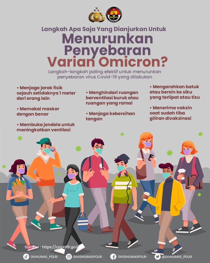 BabelBid's tweet photo. Langkah Yang Dianjurkan Untuk Menurunkan Penyebaran Varian Omicron

#NataruTetapProkes
Vaksinasi 70persen https://t.co/gbMnwRpFFg