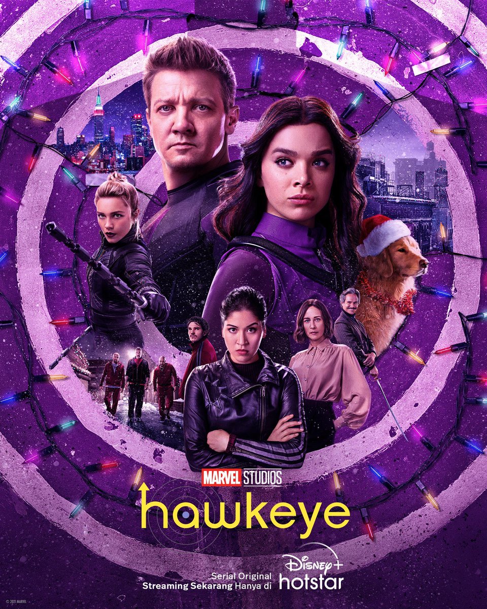 disneyplus_id's tweet photo. 🏹  Jangan sampai ketinggalan streaming episode finale Marvel Studios’ #Hawkeye  HARI INI! Eksklusif di #DisneyPlusHotstarID. https://t.co/ZWyt4YOFR7