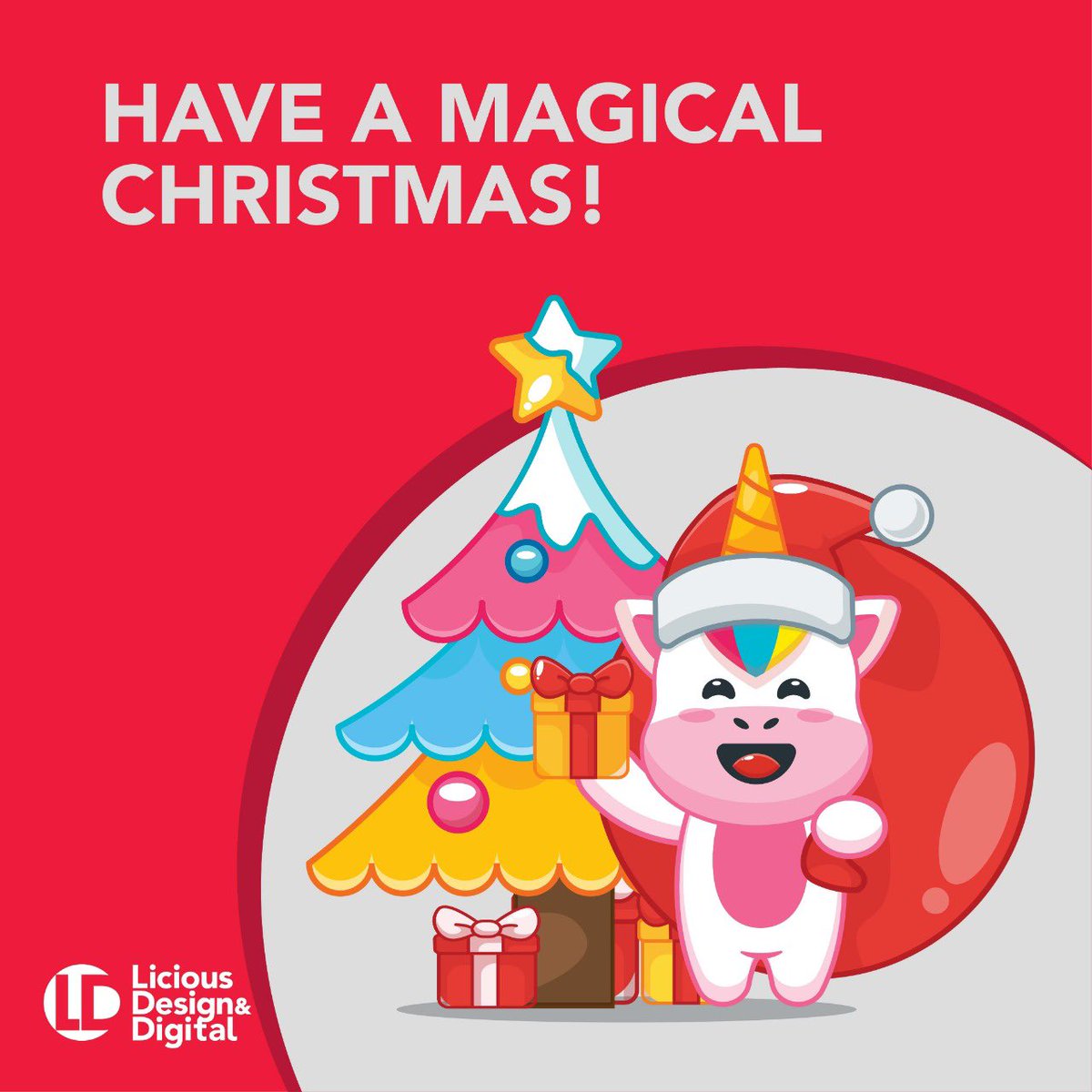LiciousDesigns's tweet photo. Sleigh all day! 🦄✨ 
Licious wishes you a Merry Christmas! 

#christmas #xmastree #xmas #christmas2021 #unicornwishes https://t.co/3gi9v2AVNk
