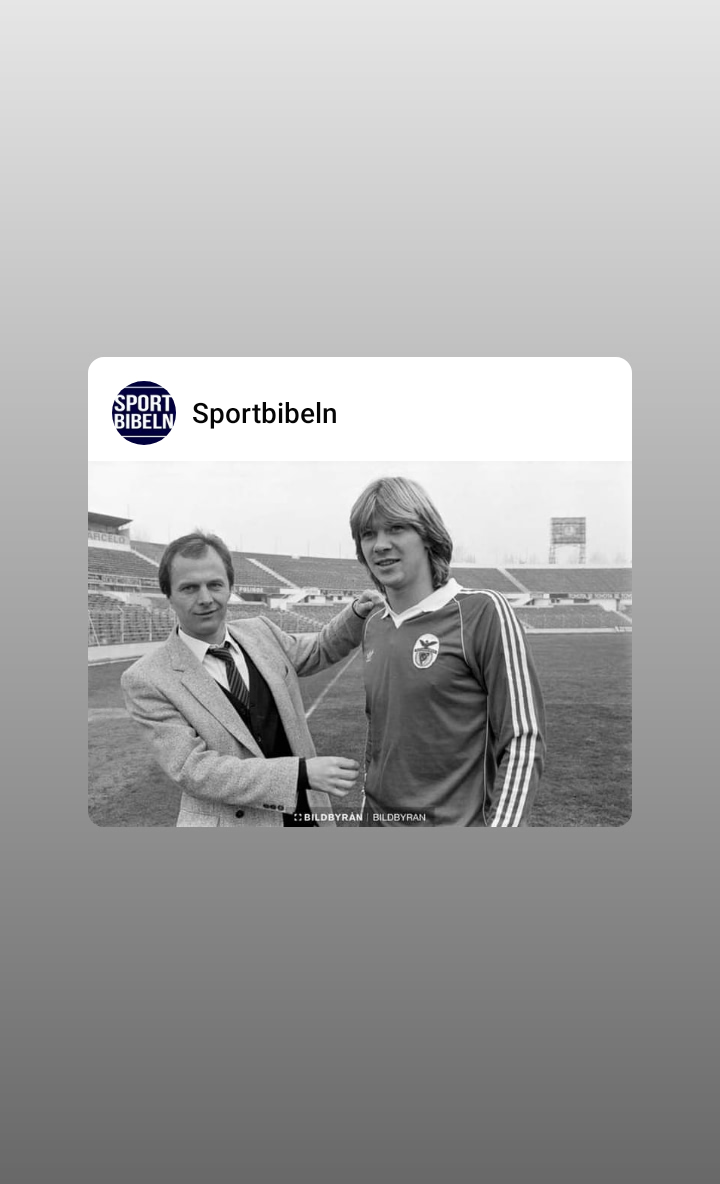 LilleMats's tweet photo. Svennis och Glenn Strömberg i Benfica 1983. Notera Glenns tidstypiska frilla. https://t.co/x9a5eaqa37