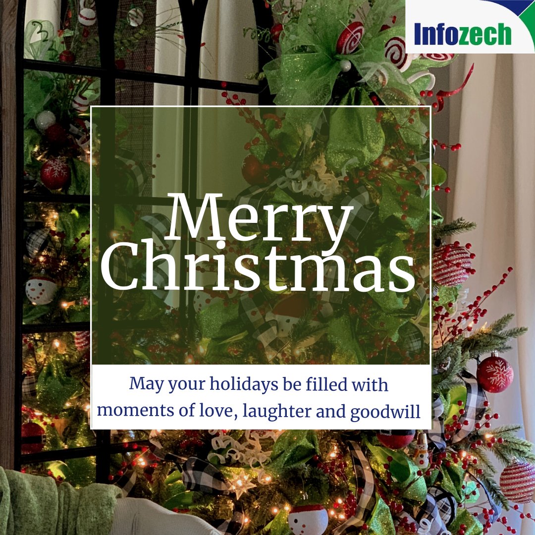 InfozechS's tweet photo. May the warmth and joy of #Christmas fill your life with bright and precious moments which you cherish forever.
#MerryChristmas2021 #MerryXmas https://t.co/0fusrTBmv2