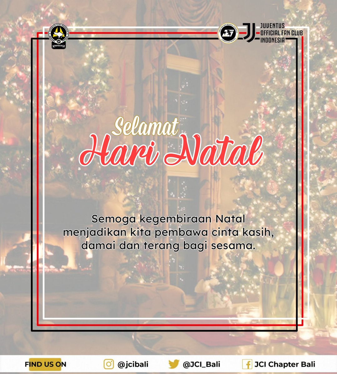 Selamat Hari Natal bagi semeton Juventini yang merayakan.
🙏🏼