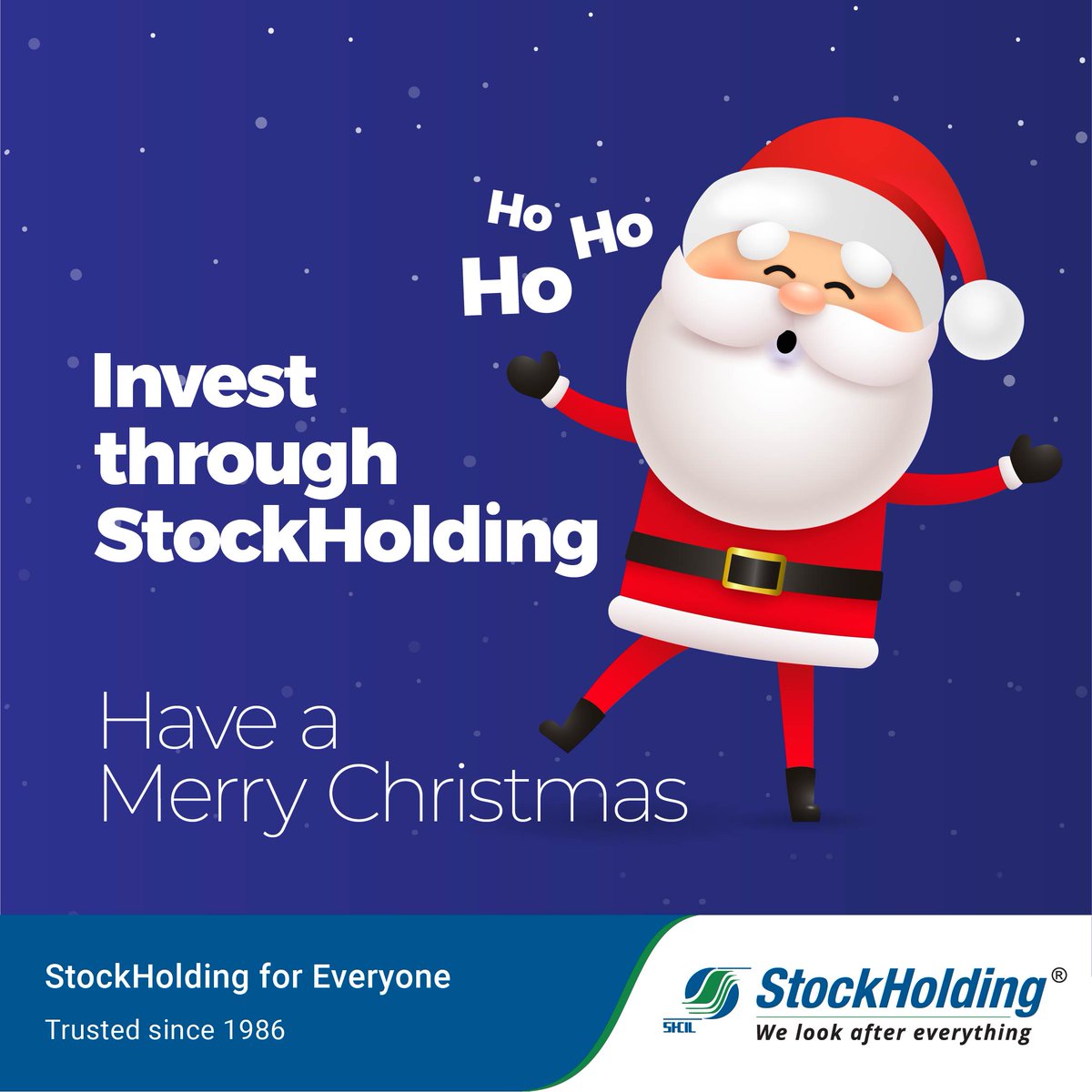StockHoldingIN's tweet photo. Merry Christmas! Be your own Santa and gift yourself the gift of a financially secure future with #StockHolding. #TradeWithTheTrusted #StockHoldingForEveryone https://t.co/Xiq8G80XAk