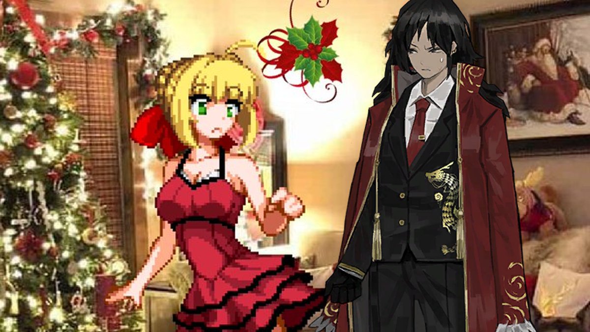 👊Nero, I don't exactly get what these festivities are about that Mei is so afraid of...

...Also why is that hanging off of the ceiling...?👊