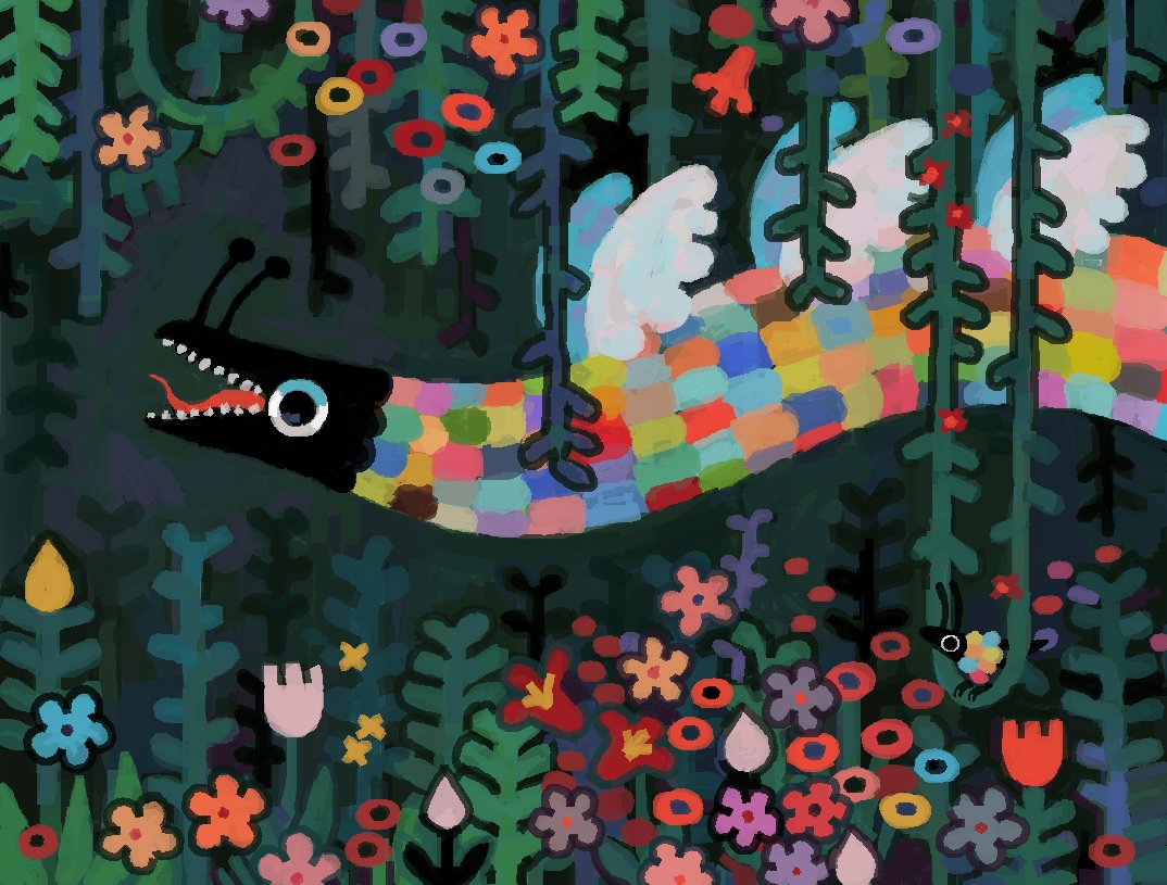 Mossworm1's tweet image. #illustration
#creaturedesign
#mossworm