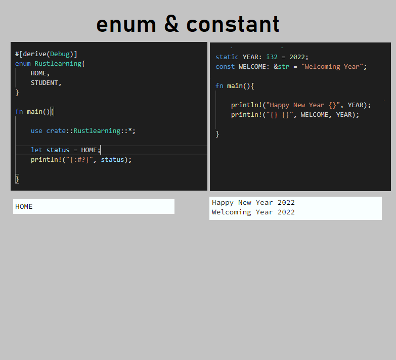 eshaikhahmed's tweet image. Day 5 Enum &amp;amp; constant

Github: github.com/eshaikhahmed/r…
#Rust #Rustlearning