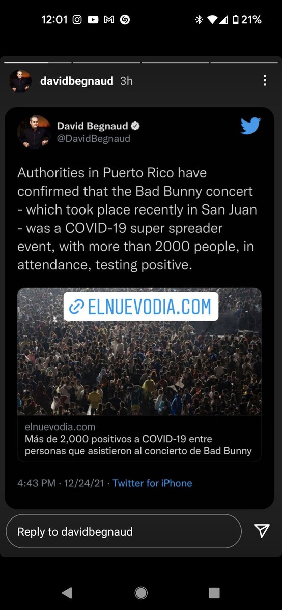 Nelmanson's tweet photo. Nada en contra de Benito. Solo pongo esto pa joder a los Defensores que he visto por ahí dando la noble batalla ✊
#LeaveBadBunnyAlone
#LosMasFans https://t.co/qpd1KvZWwZ