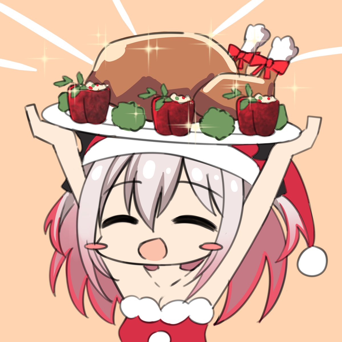 「メリークリスマス!🎄
パプリカは犠牲になったのだ…
#パトラのアトリエ 」|えふぅ@お仕事募集中のイラスト
