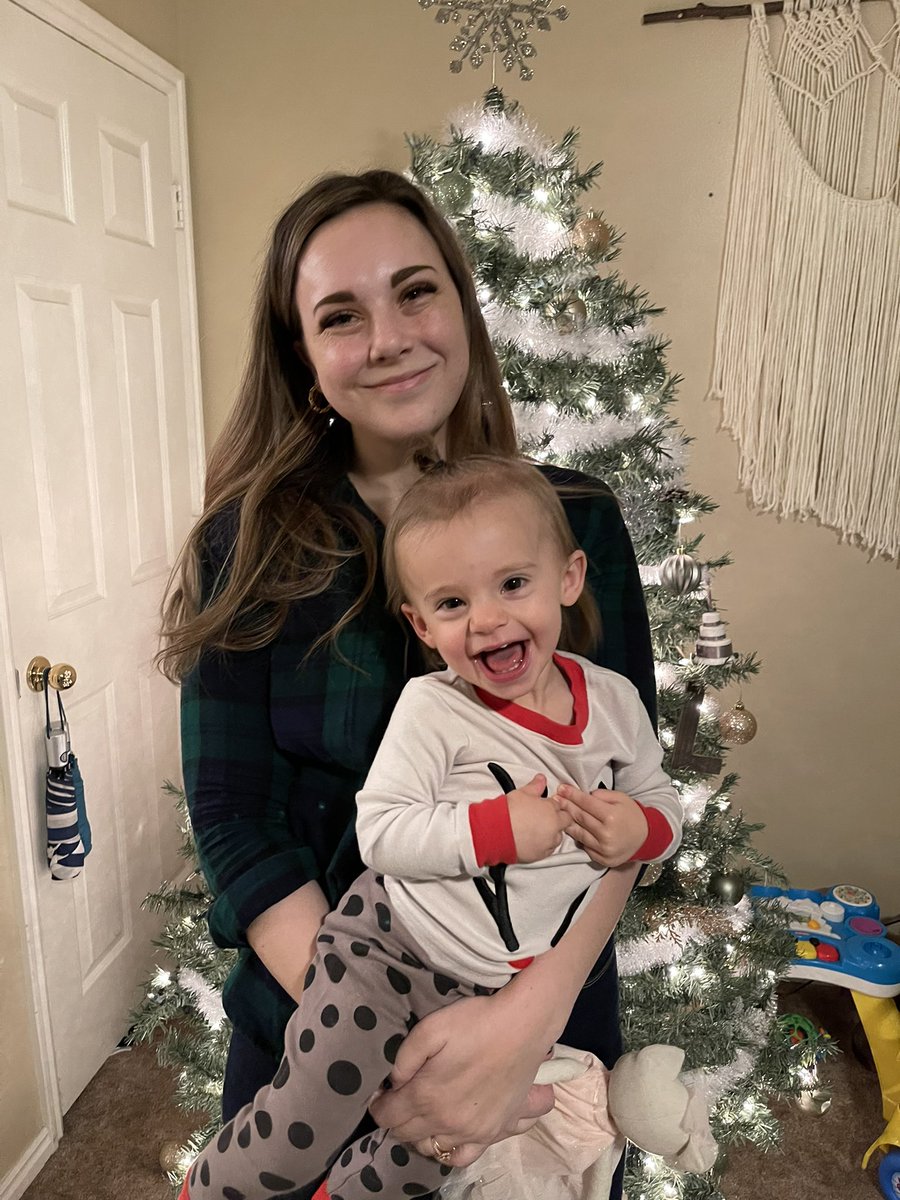 krobinson1125's tweet photo. Happy holidays from me and my hyper but happy toddler! https://t.co/DMnqPR8ZEr