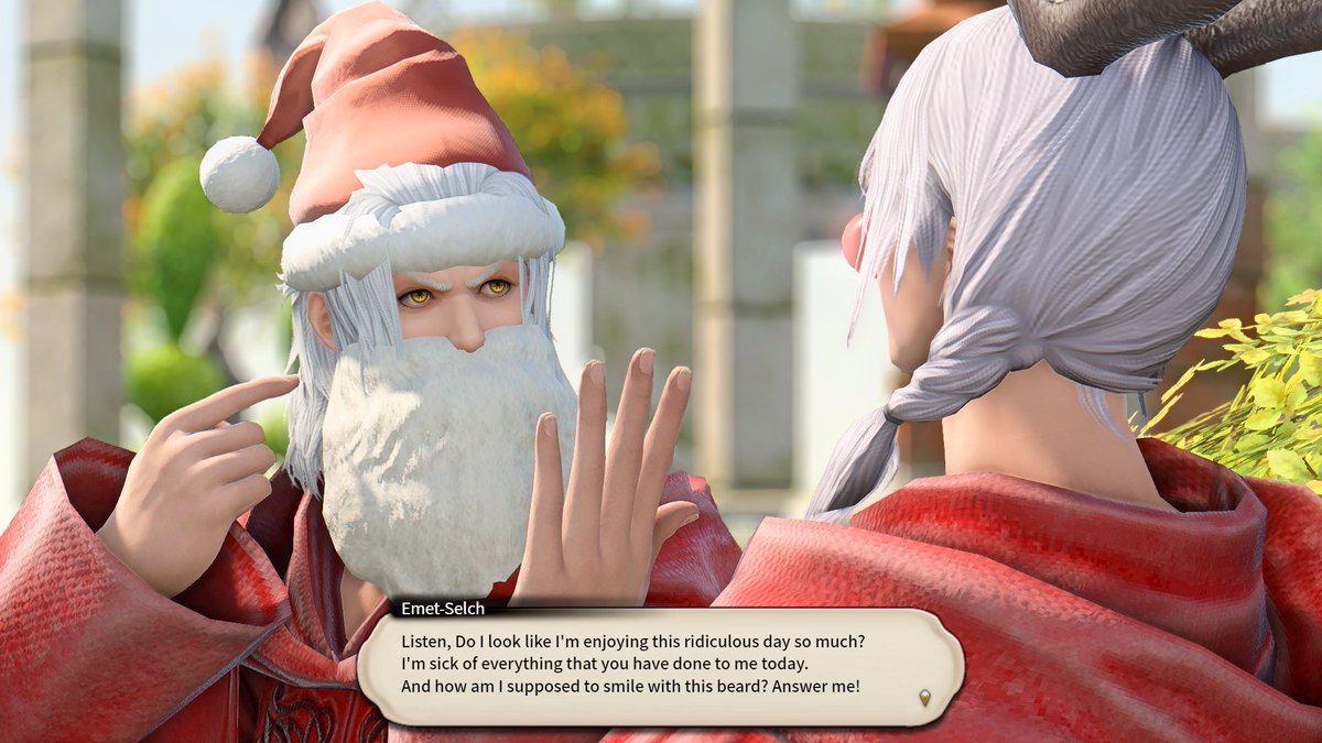 NatNatXIV's tweet photo. meanwhile... Christmas day in Elpis.
#FF14 #FFXIV #endwalkerspoilers https://t.co/jB6zVvye3r