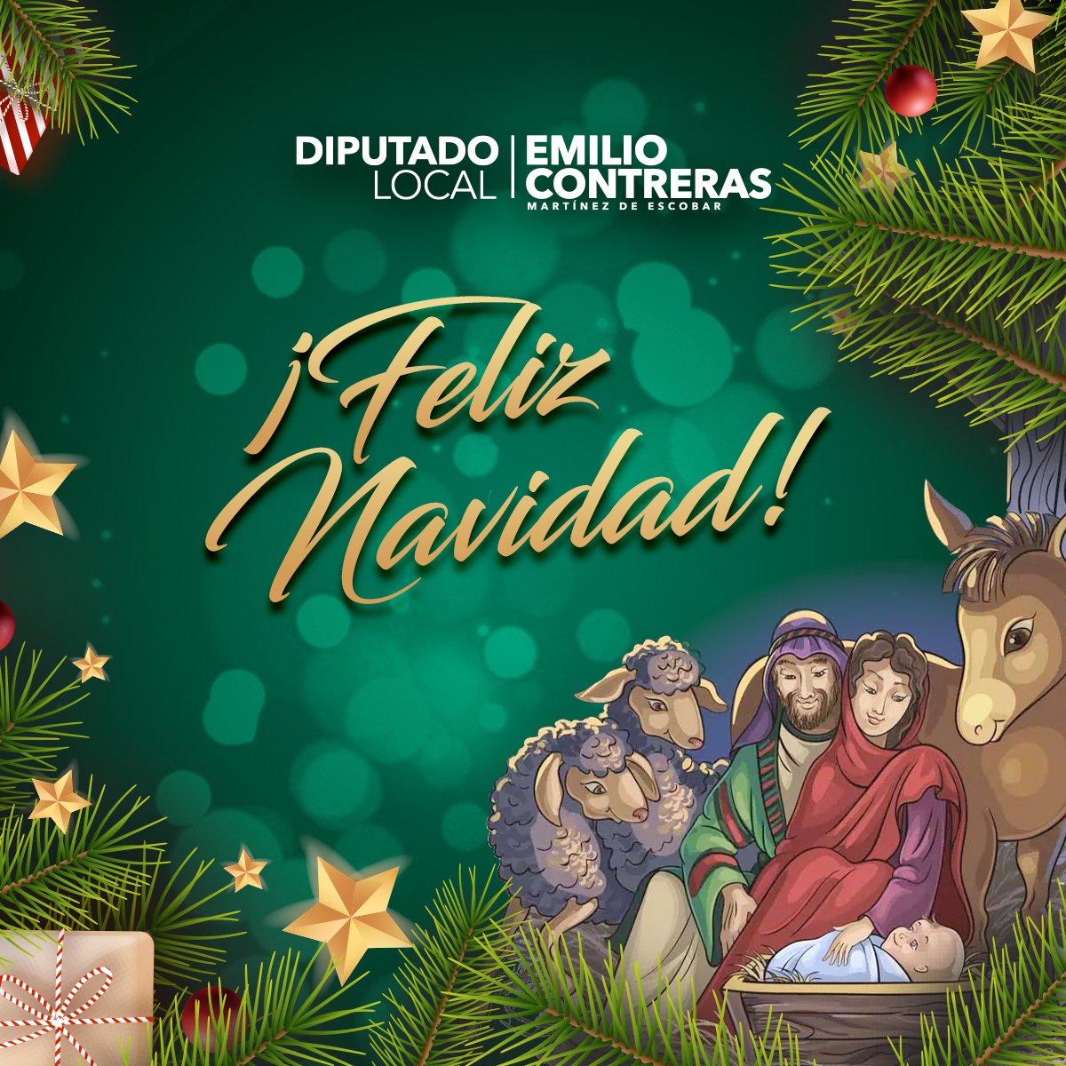 EmilioCMDE's tweet photo. Que esta navidad recibas la dicha más grande, que tu corazón se llene de alegría, amor y esperanza.
Momentos como este, son de profunda reflexión y agradecimiento por todo lo bueno que sucede en nuestras vidas. 
¡Que tengan una bendecida navidad! https://t.co/7tLglTUpYg