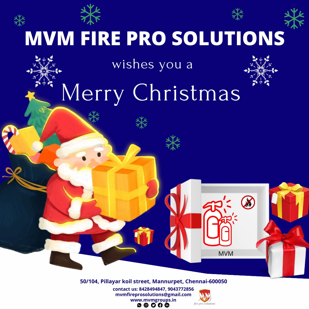 mvmfire's tweet photo. MVM FIRE PRO SOLUTIONS Wishes a Merry Christmas to you all!  

#christmas #celebration #mvmfireprosolutions #fire #safetyfirst #save #precaución #construction #building https://t.co/WyyNN6YCiv