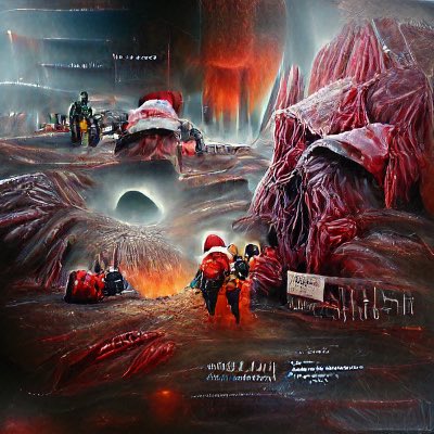 PaintedByRobots's tweet photo. Christmas Hellscape

@get_starryai #AIArtwork #aiartcommunity #Christmas #MerryChristmas2021 #ChristmasEve #Grinch #fantasyart #fantasy https://t.co/sYrrdndP48