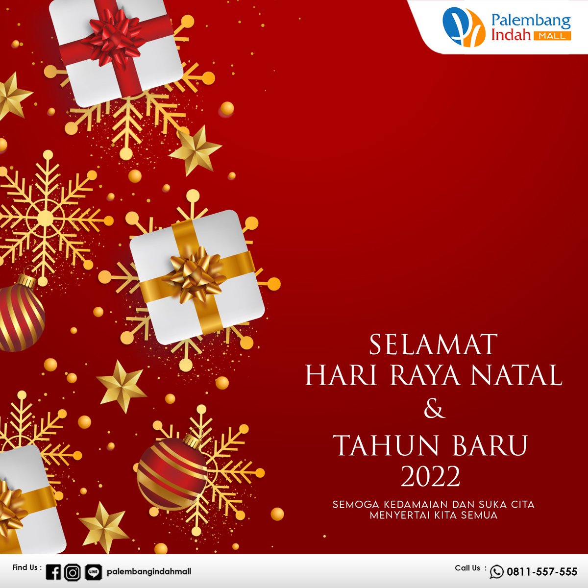 pimpalembang's tweet photo. May your days be Merry &amp; Bright!!

Merry Christmas to everyone ya sobat PIMERS!

#palembangindahmall https://t.co/EP7kt9buwX