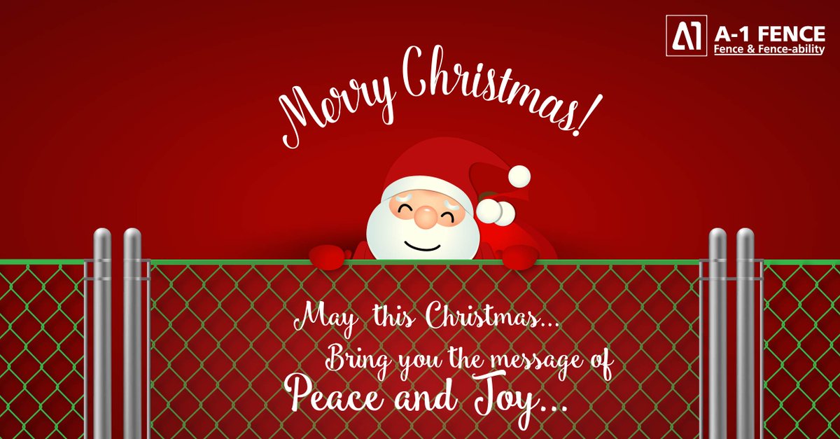 a_1fence's tweet photo. A-1 Fence wishes you a Merry Christmas!🎄

#A1Fence #MerryChristmas https://t.co/2NvqhAvCde