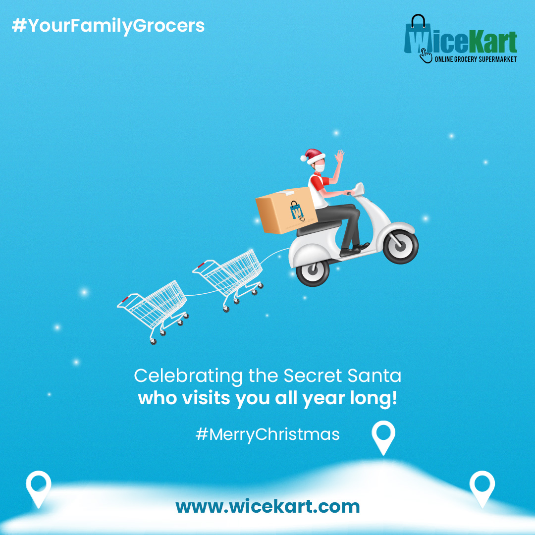 WiceKart's tweet photo. Bringing you the gifts of purity, quality and health on Christmas and all year long. Let's thank the Santa who delivers happiness to all of us and celebrate this Christmas together. #Wicekart wishes you all a #merrychristmas🎄
#secretsanta #homedeliveryavailable #shoponline https://t.co/5A215BMdBZ