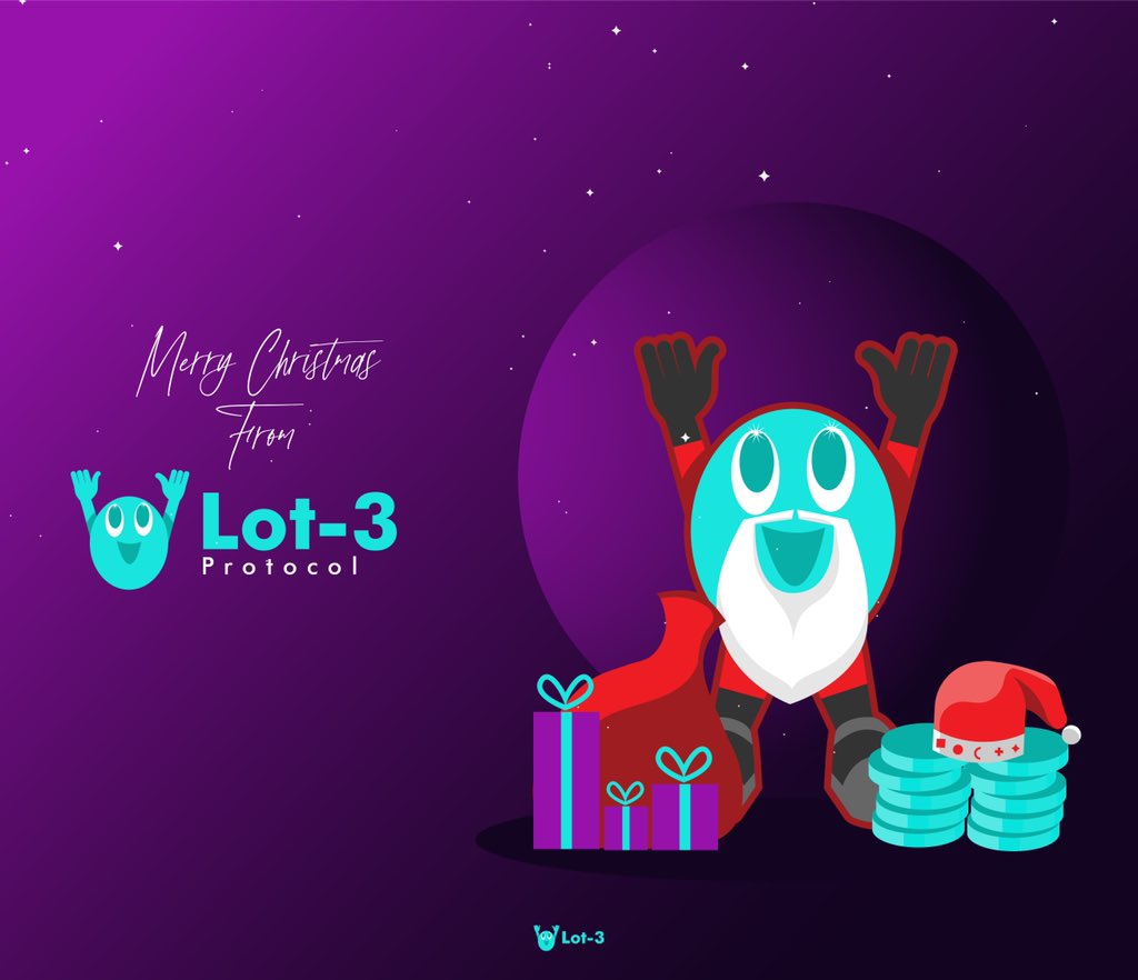 Lot3protocol's tweet photo. Merry Christmas to the lot3 community. While we celebrate, get ready for some huge announcements from Lot3.

Merry Christmas 🎉🎉🎉 https://t.co/hHY97fXS76