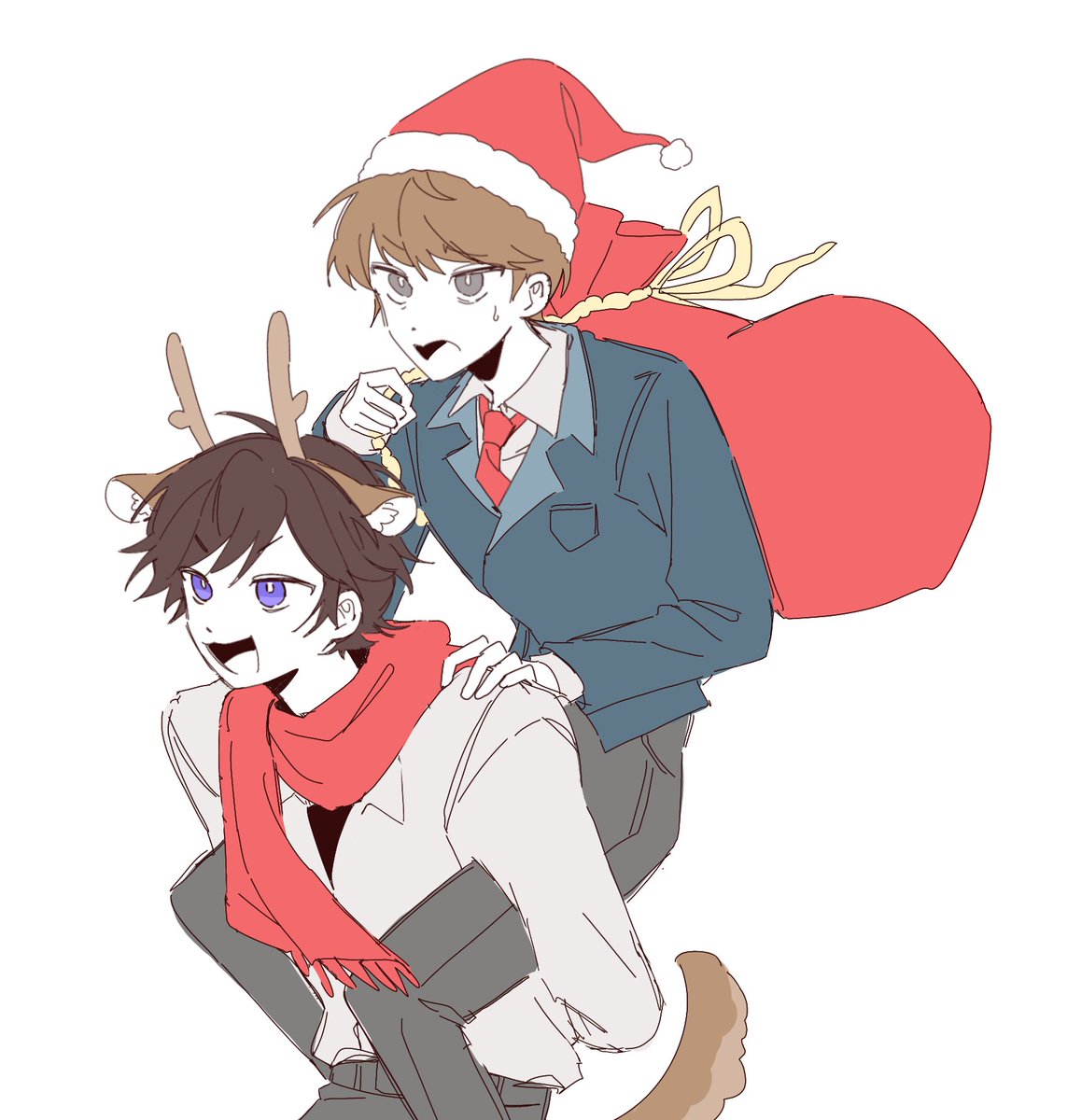 2geon_zom's tweet photo. 오랫만이어요 이상한거 그려왓어요 메리크리스마스🎄🎁❤💚 https://t.co/cKj3tLLmKV