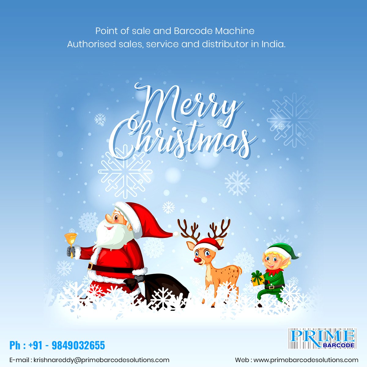 primebarcode's tweet photo. May the spirit of Christmas bring you and your family hope, love and happiness. 
Prime Barcode Solutions Wishing you Merry Christmas! 

#Christmas
#pos
#pointofsale https://t.co/uwB58IYoBR