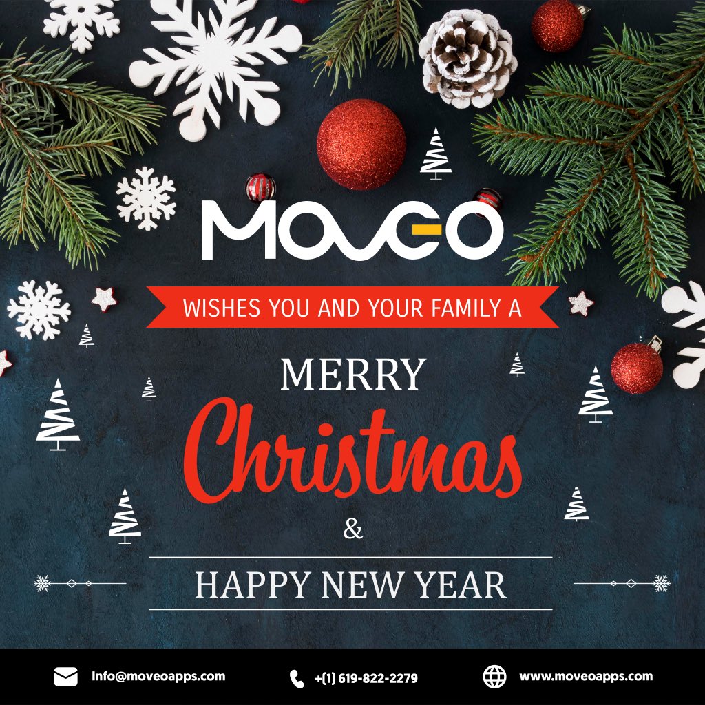 MoveoApps's tweet photo. The sight of a twinkling tree, the sound of chiming bells, of cookies and cakes and carols, truly the highest joy comes from the simplest things in life. 

Moveoapps wishes you a #merryChristmas! https://t.co/FVJRreutI5