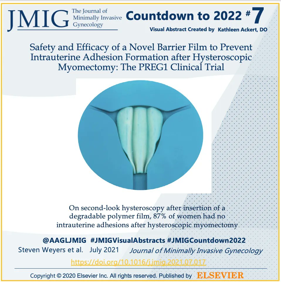 AAGLJMIG's tweet photo. A total of 23 pts participated in the study. There were no incidents of uterine perforation or cervical trauma at the time of the DPF insertion. There were no reported adverse effects attributable to the DPF. On 2nd look hysteroscopy, 20 (87%) of the 23 pts had no IUAs. #migs https://t.co/eg1b7nLpFA