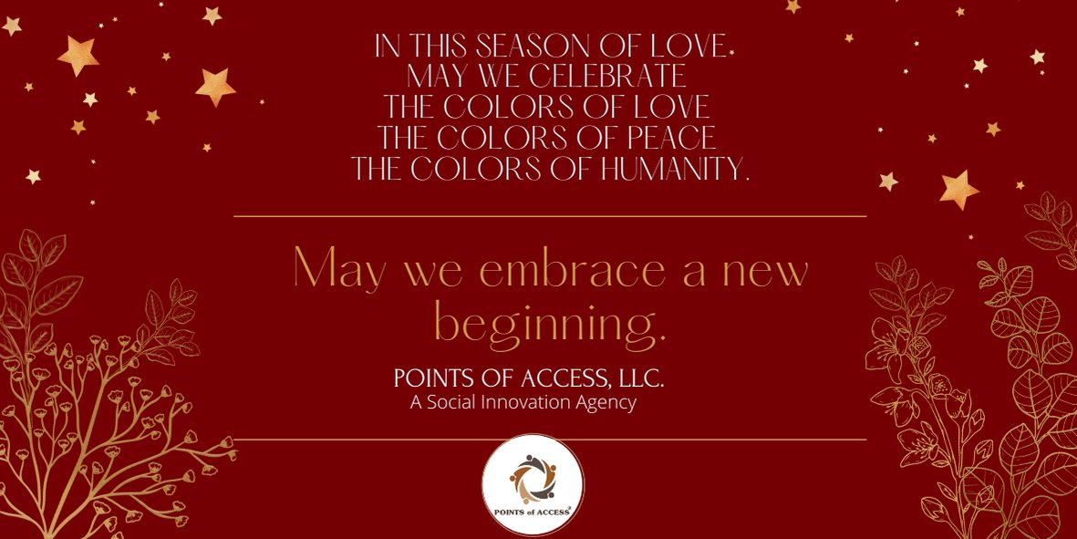 PointsofAccess's tweet photo. In this Season of Love, May we celebrate the colors of love, the colors of peace, the colors of humanity. May we embrace a new beginning. #4All2Thrive #Joy #HumanRightsEquityWalk https://t.co/VRGZiBNXk0