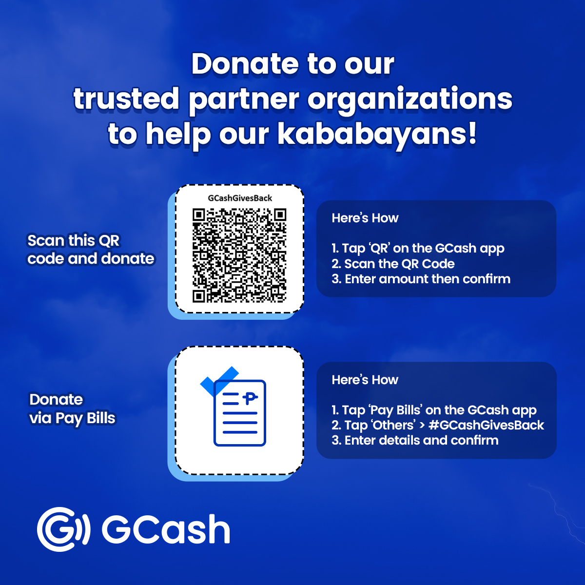 gcashofficial's tweet photo. Typhoon Odette has severely affected many of our kababayans in the Visayas and Mindanao. Tabangan natin sila sa pagkaayo ug pagbulong! https://t.co/W6QkSEUc2J