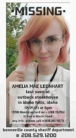 MrArisKnows's tweet photo. **** IDAHO ALERT **** 
Please share! Any info please contact Jeremy D. Furniss or Bonnevile county sheriffs Department at 208-529-1200 if you see her or may have any information. #findamelia

* Her name is Amelia. 22 y/o

* 1998 White Honda Accord w/black hood https://t.co/yyaGd88PXS