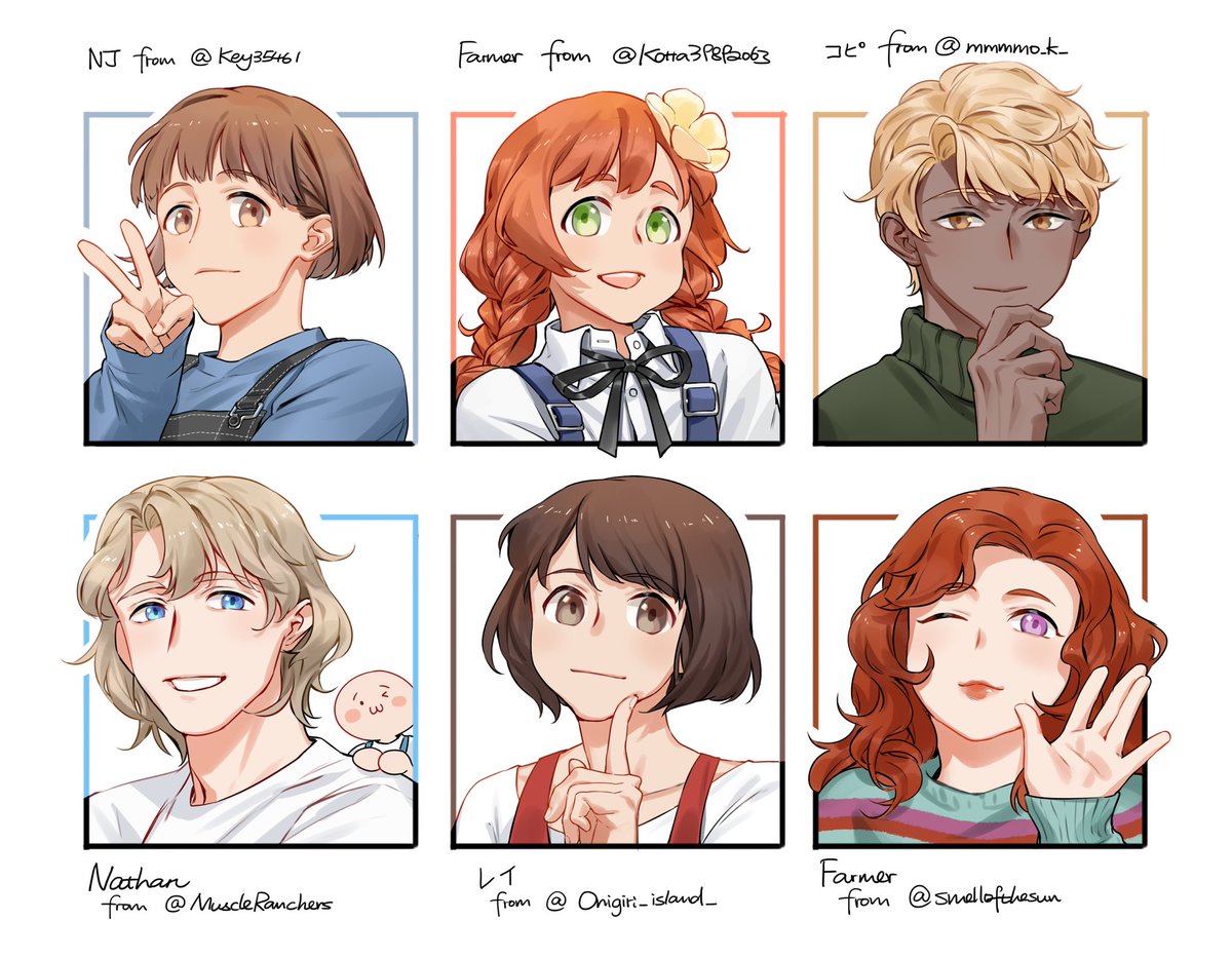 O3Tofu's tweet photo. I drew everyone’s farmer 👉👈 
Stardew community is the best🥰Marry Christmas!! https://t.co/UpzgWjDptG