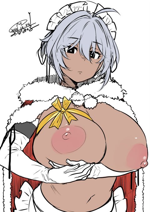 困ったら褐色メイドを描けと
ご先祖様も仰っておりましたとさ

という訳でクリスマス終わってると思いますが
完成までしばらくお待ちください✨ 